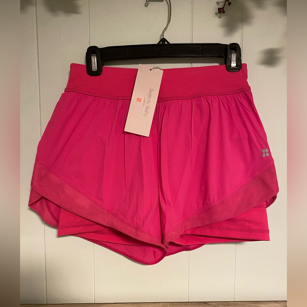 NWT Sweaty Betty Tempo Run Shorts Pink Small